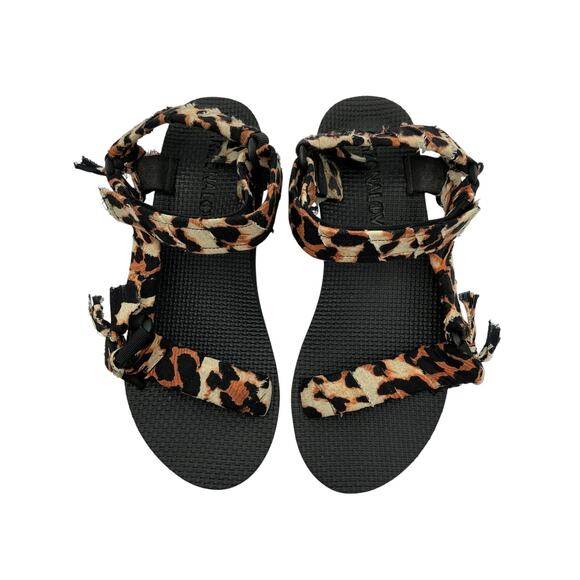 Arizona Love 'Trekky' Black Cotton Fun Sandals Size 8 - Picture 3 of 6